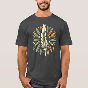 Camiseta Feather Southwest Warrior, arte tribal indio