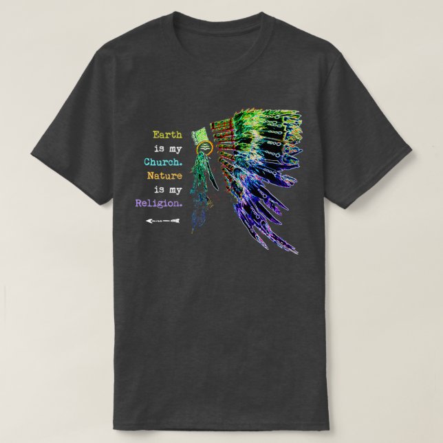 Camiseta Feathers nativos estadounidenses 1  (Diseño del anverso)