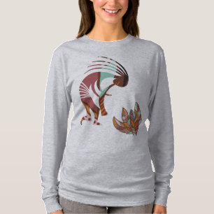 Camiseta Feathers y Kokopelli Southwest