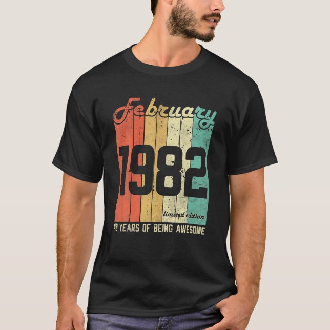 Camiseta Febrero 1982 Edición Limitada De 40 Años 40ª Bi (Anverso)