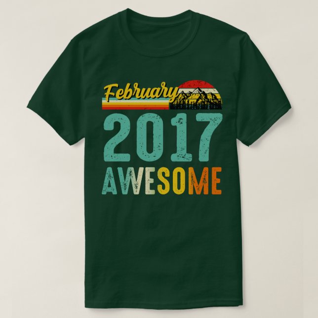 Camiseta Febrero 2017 Cumpleaños Gift Shirt Vintage Febrero (Diseño del anverso)
