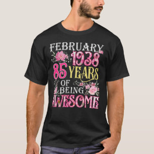 Camiseta Febrero Chica 1938 85º cumpleaños 85 años
