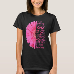 Camiseta Febrero Chica 1942 T 81 años 81º cumpleaños