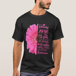 Camiseta Febrero Chica 1995 T 28 Años 28º cumpleaños