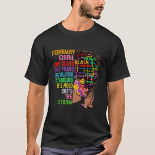 Camiseta Febrero Chica Says y Oraciones Cumpleaños de Febre