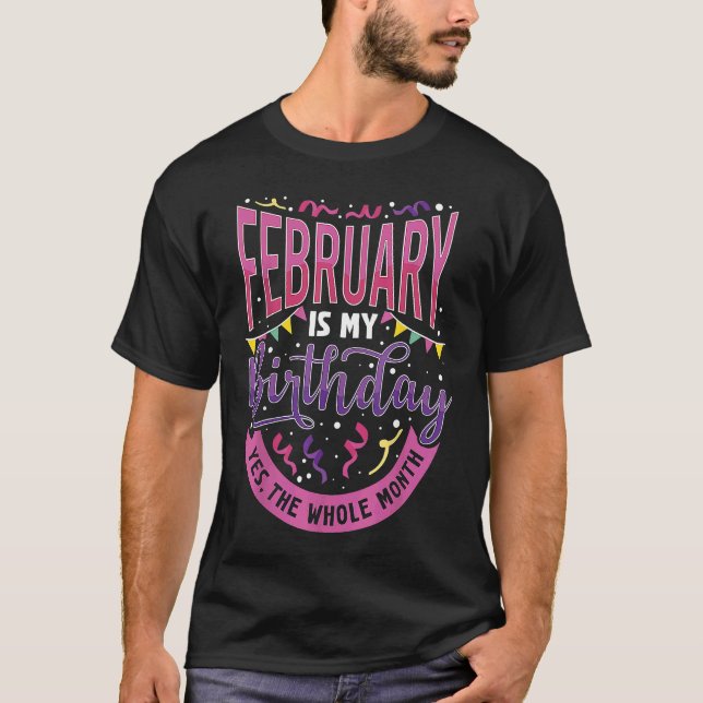 Camiseta Febrero Cumpleaños de las Mujeres Febrero Febrero  (Anverso)