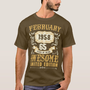 Camiseta Febrero De 1958 65 Años De Ser Una Ida Impresionan
