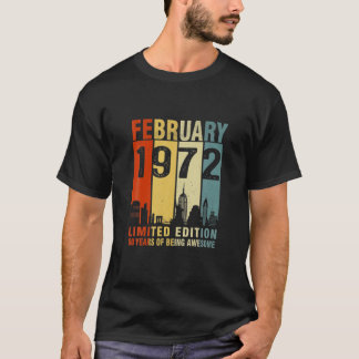 Camiseta Febrero De 1972 Edición Limitada 50 Años De Ser Aw