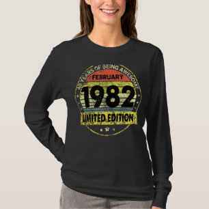 Camiseta Febrero de 1982 40º cumpleaños 40 años