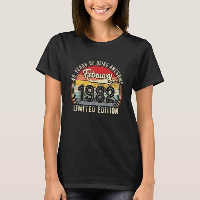 Camiseta Febrero de 1982 Traje Retro 40º Día (Anverso)