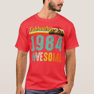 Camiseta Febrero de 1984 Cumpleaños Gift Shirt Vintage Febr