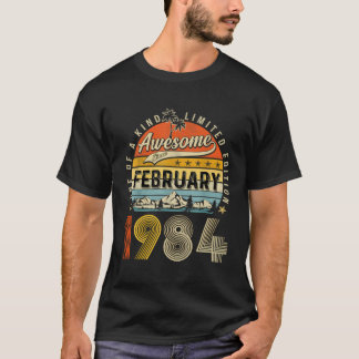 Camiseta Febrero De 1984 Vintage 39º Cumpleaños 39 Años