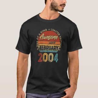 Camiseta Febrero de 2004 19 años de edad 19º cumpleaños