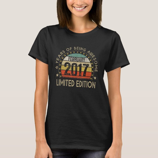 Camiseta Febrero de 2017, 6 años (Anverso)