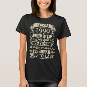 Camiseta Febrero de 33 años Retro Vintage de 33 años