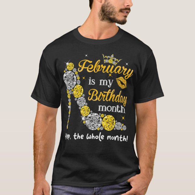 Camiseta Febrero Es Mi Cumpleaños Mujeres Regalos De Cumple (Anverso)