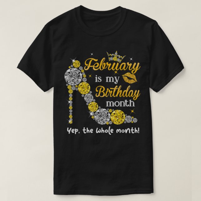 Camiseta Febrero Es Mi Cumpleaños Mujeres Regalos De Cumple (Diseño del anverso)