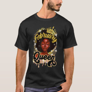 Camiseta Febrero Reina Mujer Negra Reina Negra Febrero Bi