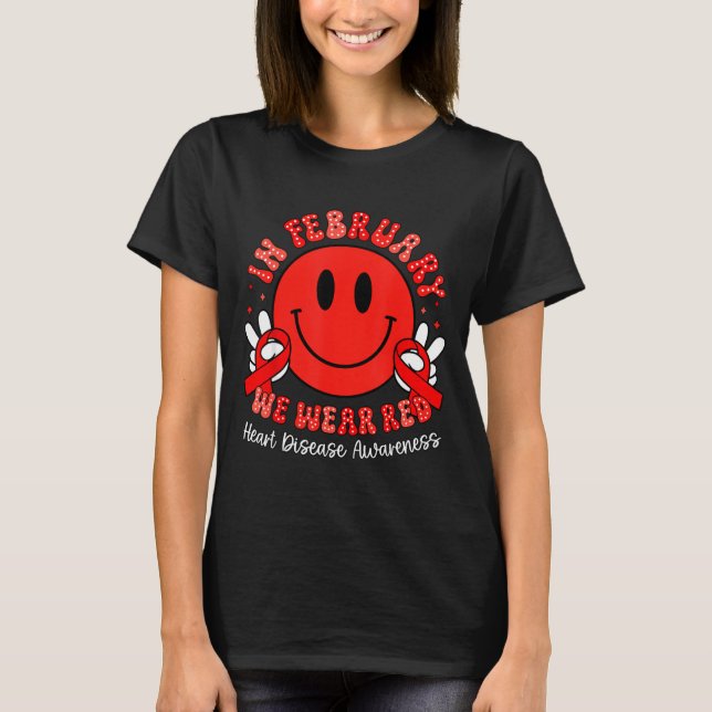 Camiseta Febrero Rojo Conciencia CHD Corazón (Anverso)
