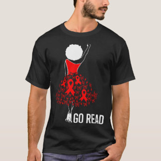 Camiseta February Heart Disease Awareness Month Red African