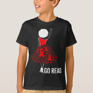 Camiseta February Heart Disease Awareness Month Red African