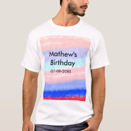 Camiseta Fecha de adición de nombre de cumpleaños de niño e