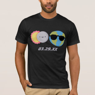 Camiseta Fecha de Personalizado de eclipse solar de Persona