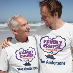 Camiseta Fecha de Vacaciones de Crucero Familiar Personaliz