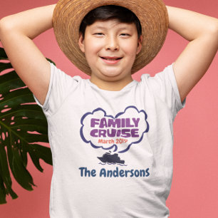 Camiseta Fecha de Vacaciones de Crucero Familiar Personaliz