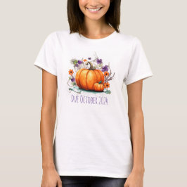 Camiseta Fecha de vencimiento de la calabaza de Invitación