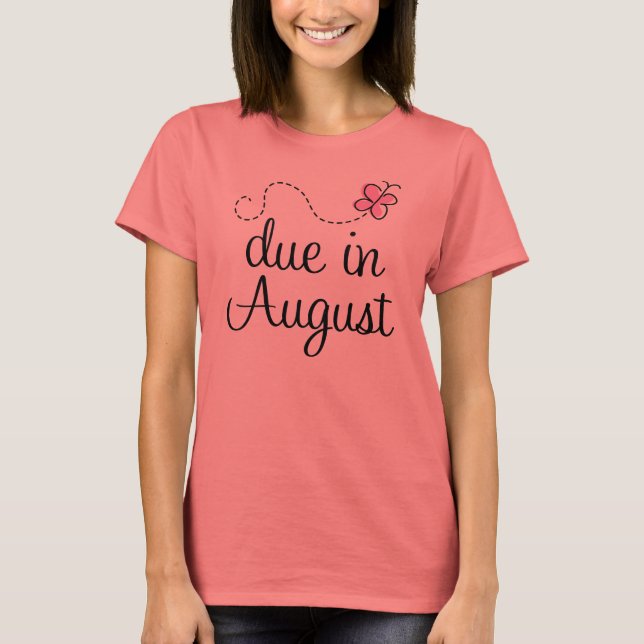 Camiseta Fecha de vencimiento del mes de agosto (Anverso)