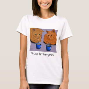 Camiseta Fecha del café de Bruce y de la calabaza
