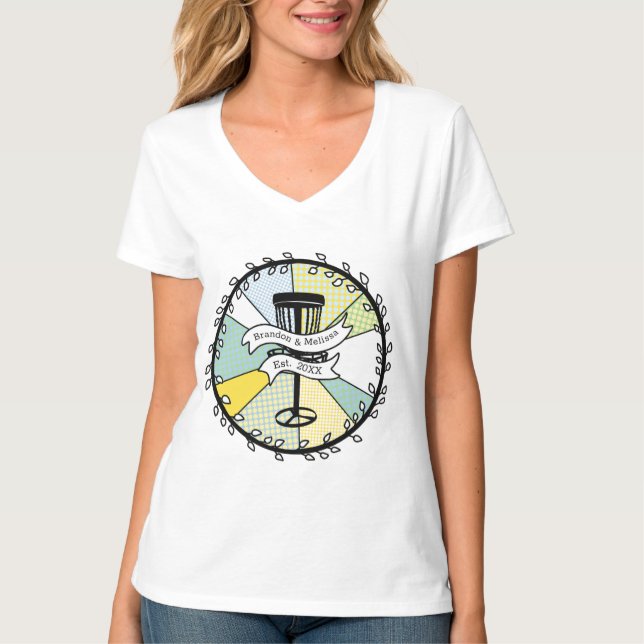 Camiseta Fecha establecida de la Pareja Personalizada de Go (Anverso)