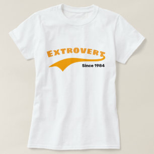 Camiseta Fecha extroversa anaranjada del personalizado de