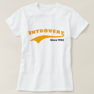 Camiseta Fecha introvertida anaranjada del personalizado de