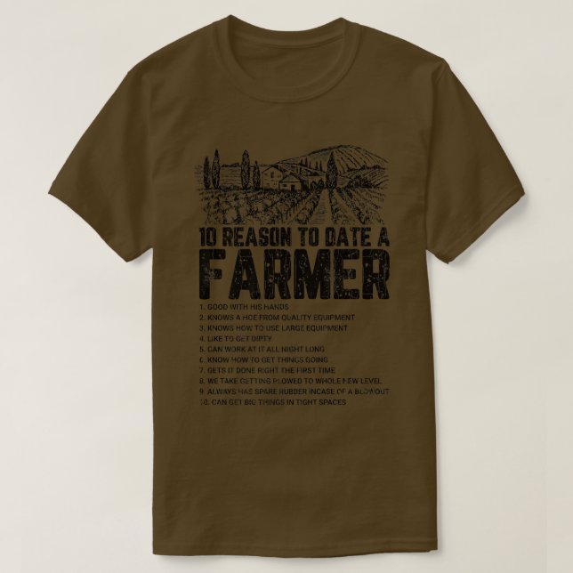 Camiseta Fecha Un Agricultor Gracioso Granjero Granja Tract (Diseño del anverso)