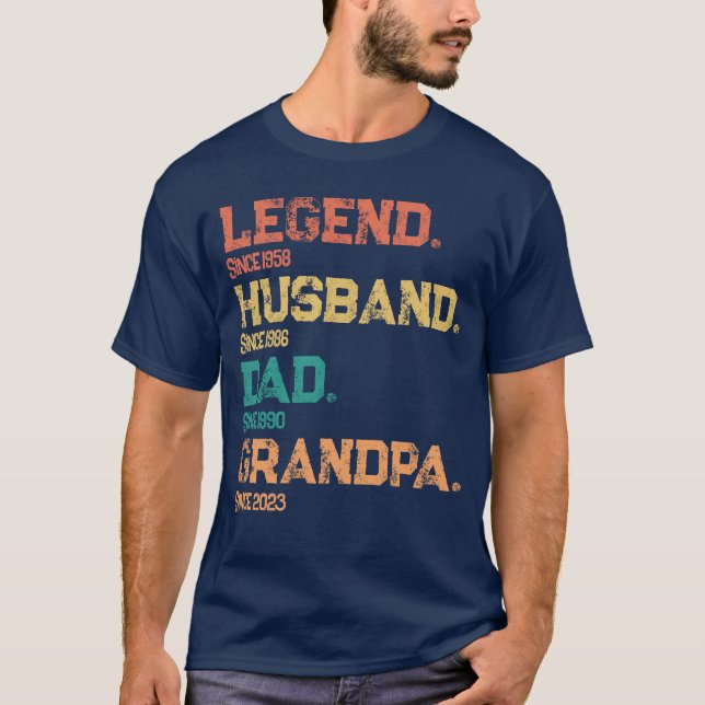Camiseta Fechas personalizadas - Abuelo del marido de la le (Anverso)