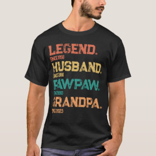 Camiseta Fechas personalizadas Legend Husband Pawpaw Grandp