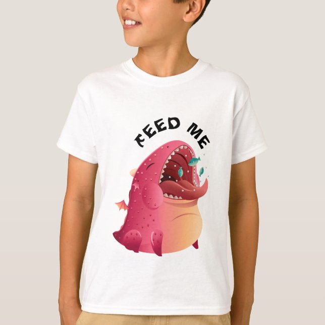 Camiseta Feed Me Funny Baby Dragon (Anverso)