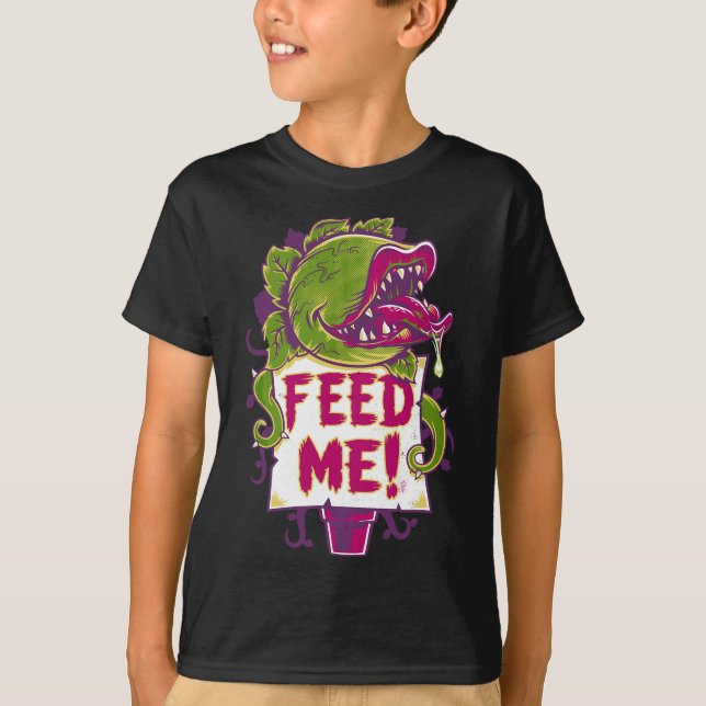 Camiseta Feed Me - Planta de Audrey Cute Asombrosa - Horror (Anverso)