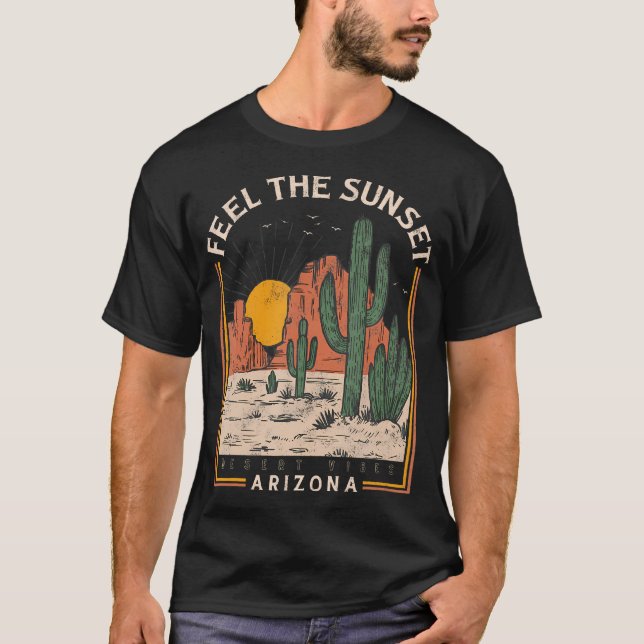 Camiseta Feed Sunset Desert Vibes Arizona Mountain Cactus (Anverso)