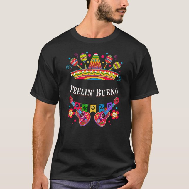 Camiseta Feelin Buena Cita Motivacional Inspiración Mexican (Anverso)
