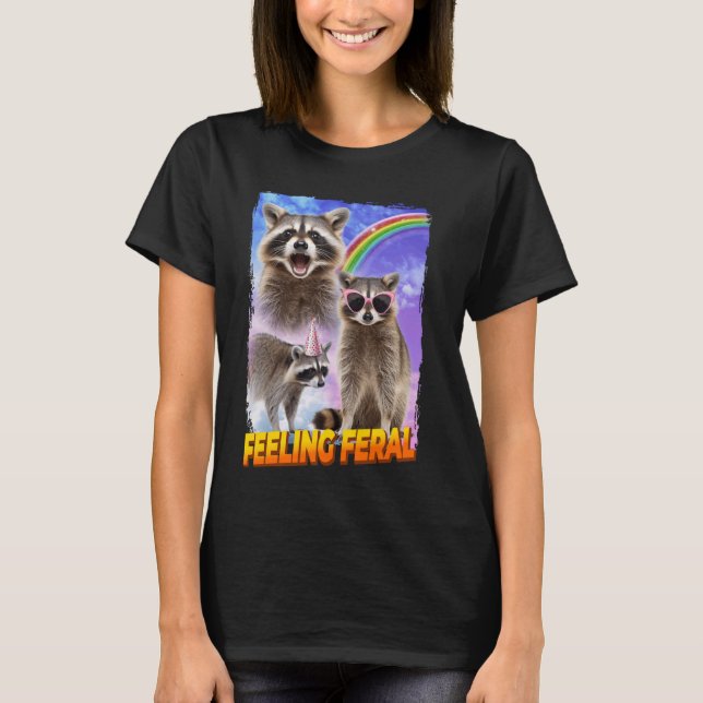 Camiseta Feelin Feral Raccoon (Anverso)
