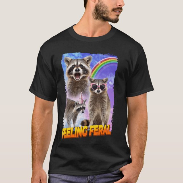 Camiseta Feelin Feral Raccoon (Anverso)