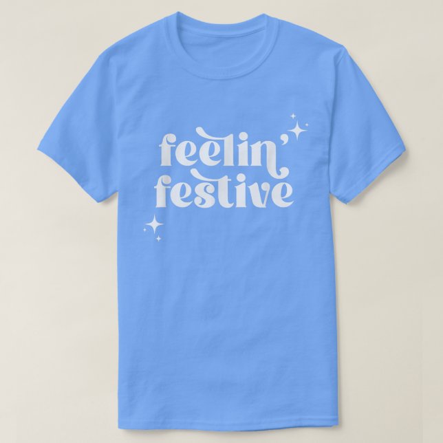 Camiseta Feelin Festive Retro Navidad Diseño (Diseño del anverso)