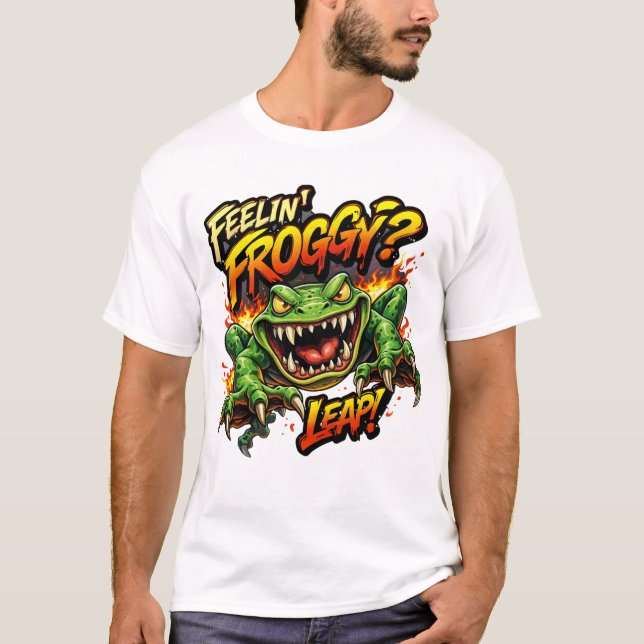 Camiseta Feelin' Froggy?  Leap! Angry frog T-Shirt (Anverso)