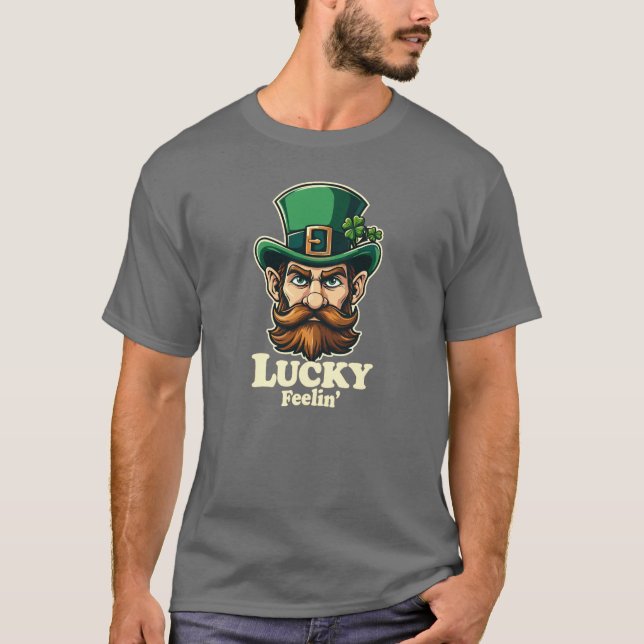 Camiseta Feelin' Lucky Leprechaun St. Patrick's Day (Anverso)