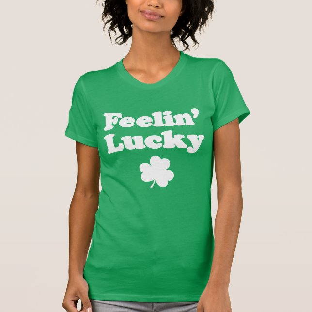 Camiseta Feelin' Lucky Shamrock (OSCURO) (Anverso)