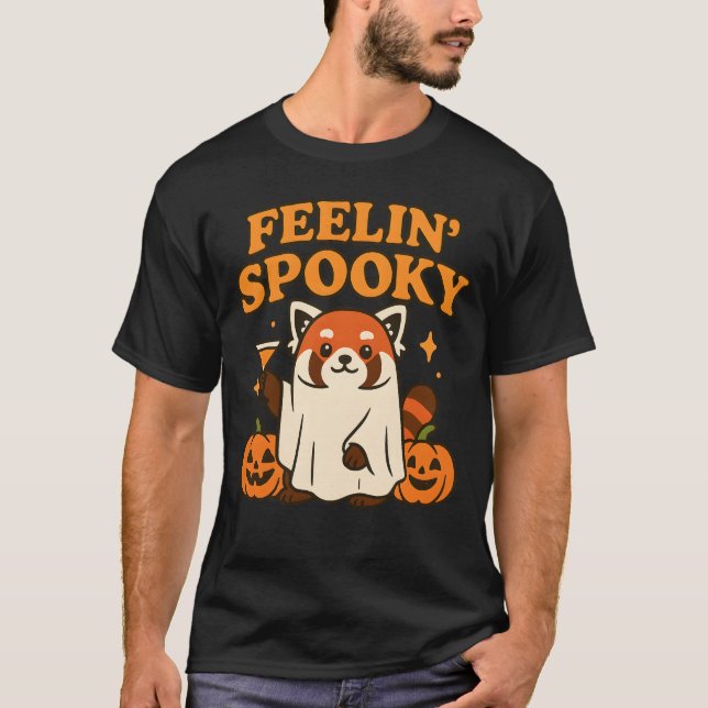 Camiseta Feelin’ Spooky Red Panda Halloween (Anverso)