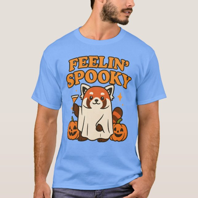 Camiseta Feelin’ Spooky Red Panda Halloween (Anverso)